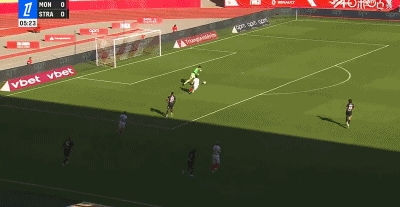 半场：摩纳哥1-0斯特拉斯堡，阿克利乌什破门